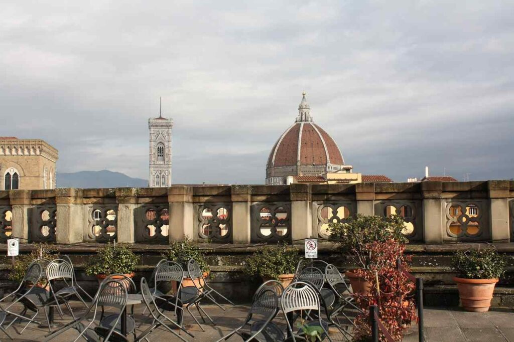 Lage der Uffizien von Florenz am Ufer des Arno